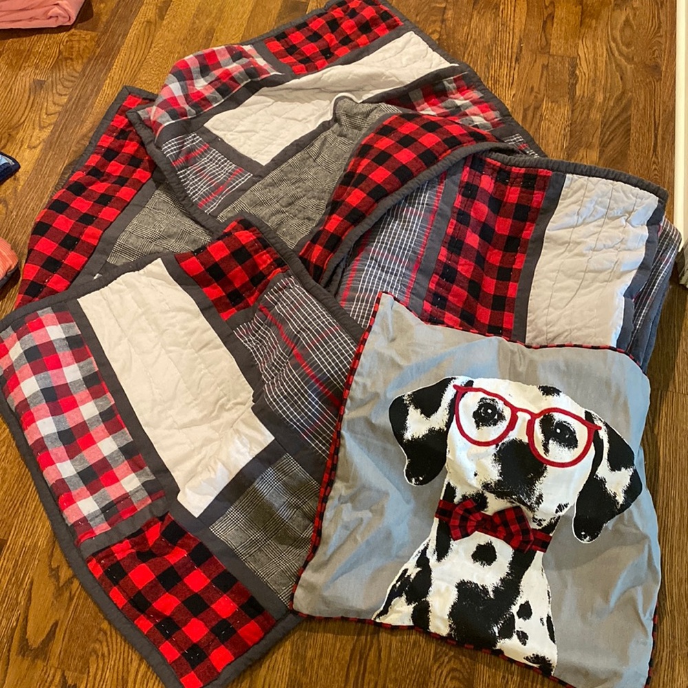 Pottery barn kids full/queen quilt and pillow sham set